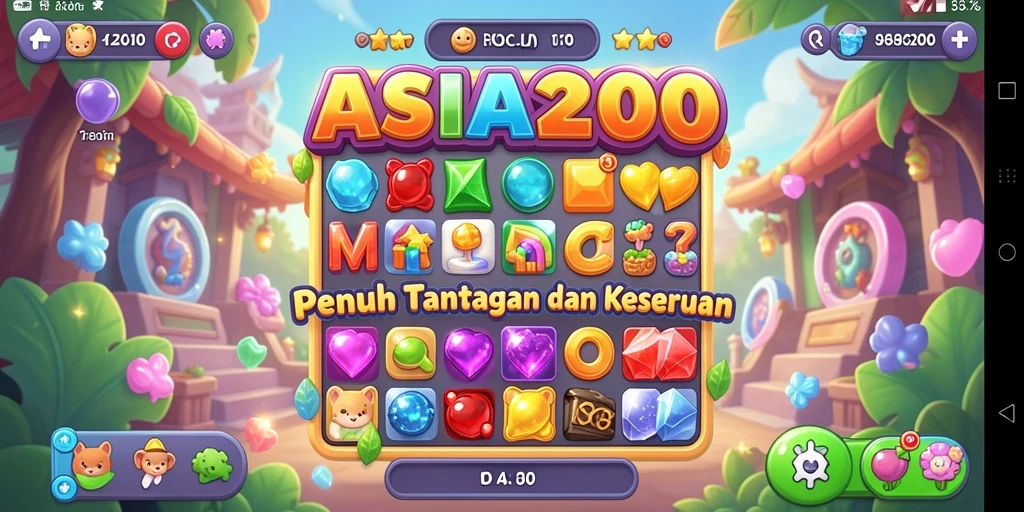 Tampilan gameplay ASIA200 yang menarik dan penuh warna.
