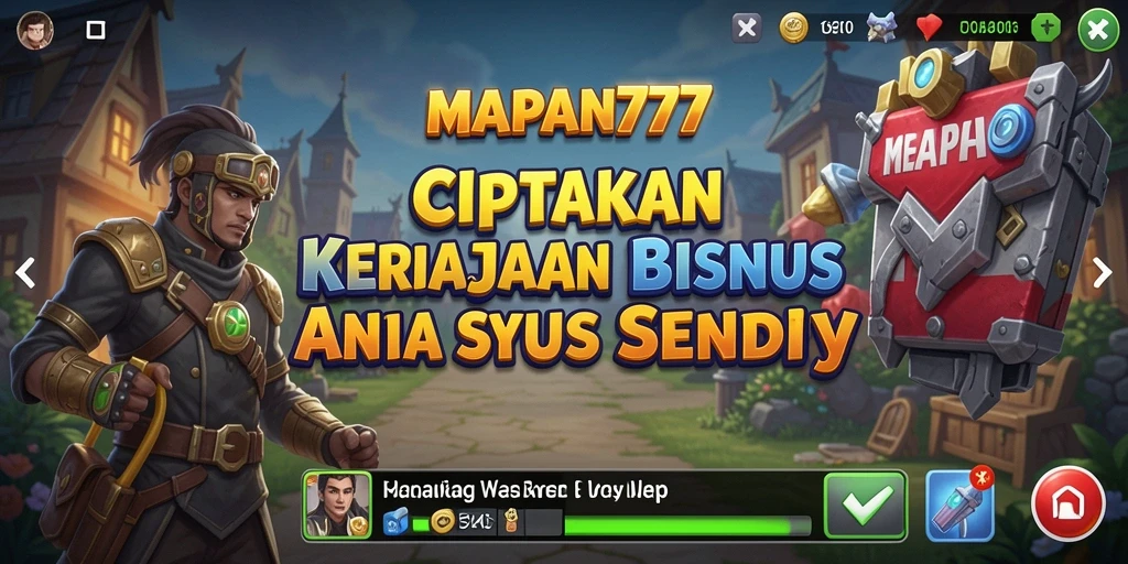 Screenshot menunjukkan pemain membangun kerajaan bisnis sukses.