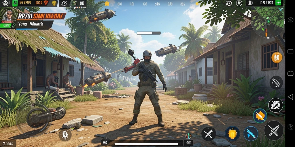 Screenshot gameplay RP79 yang menampilkan interaksi karakter.