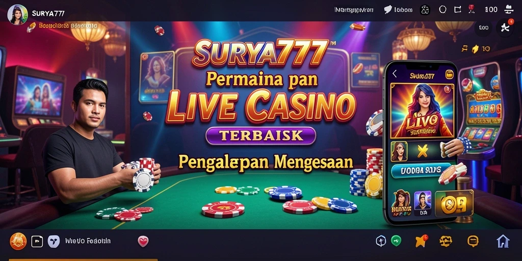 Screenshot gameplay <strong>SURYA777</strong> menampilkan suasana kasino yang mendebarkan.